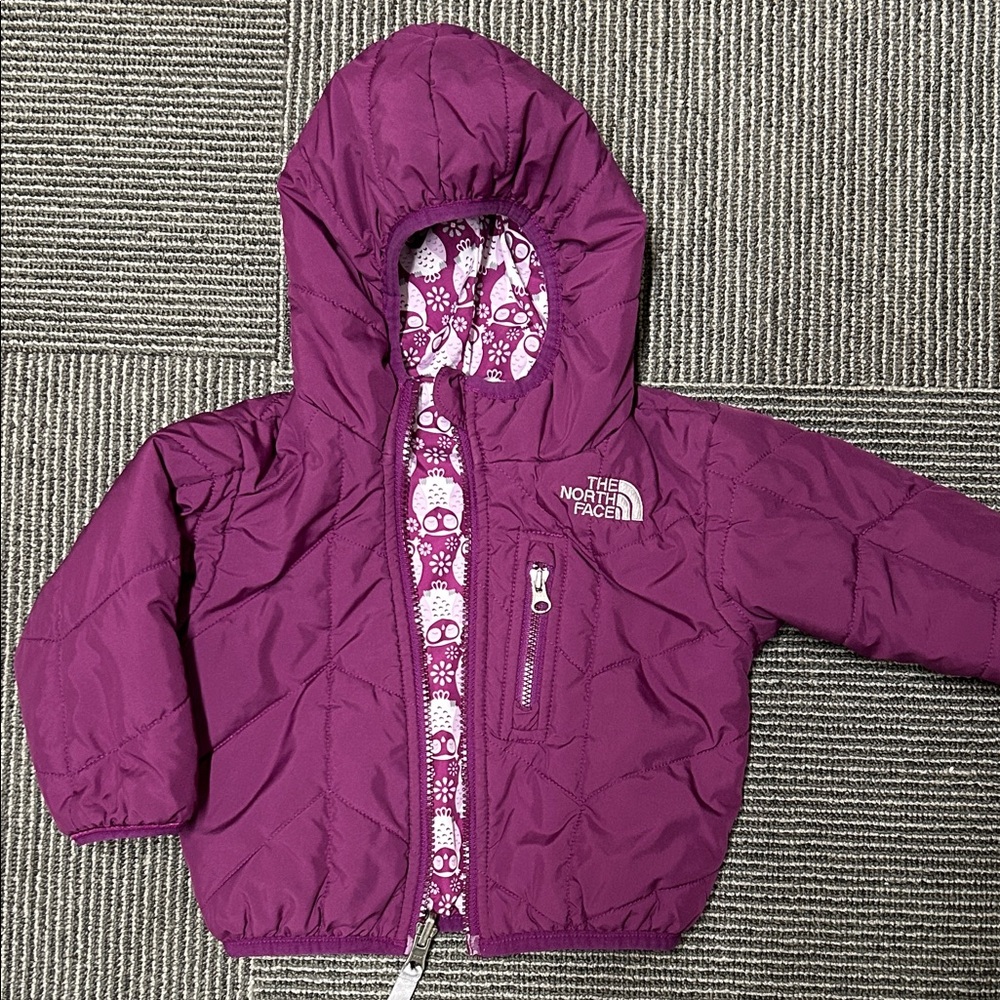 The North Face Magenta Reversible Hooded Jacket